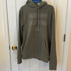 Old Navy army green fleece hoodie size adult small